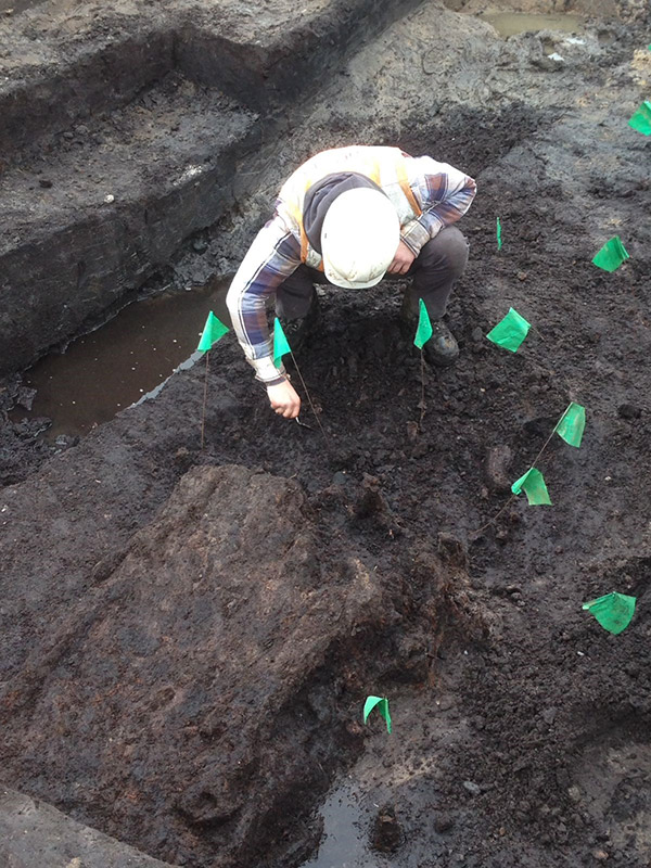 Neolithic trackway - excavation